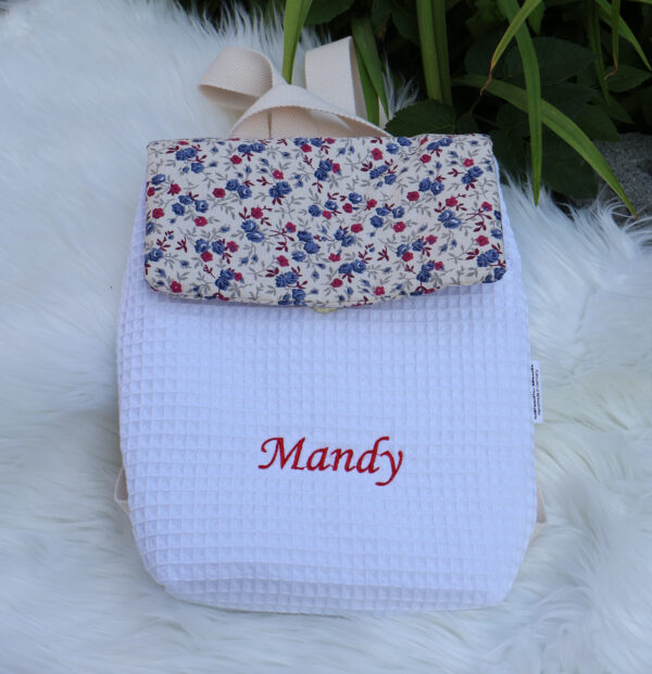 Waffle Cotton Floral Backpack for Kiddos