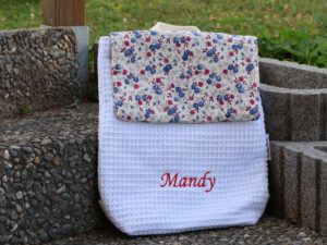 Waffle Cotton Floral Backpack for Kiddos