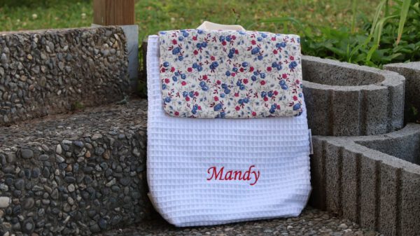 Waffle Cotton Floral Backpack for Kiddos